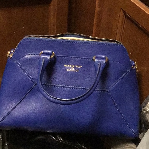 Leather, long strap mini satchel by Lux Like - Main Image